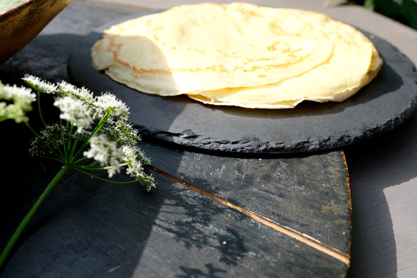 Crêpes für Crespelle alla giardino mit Giersch oder Spinat